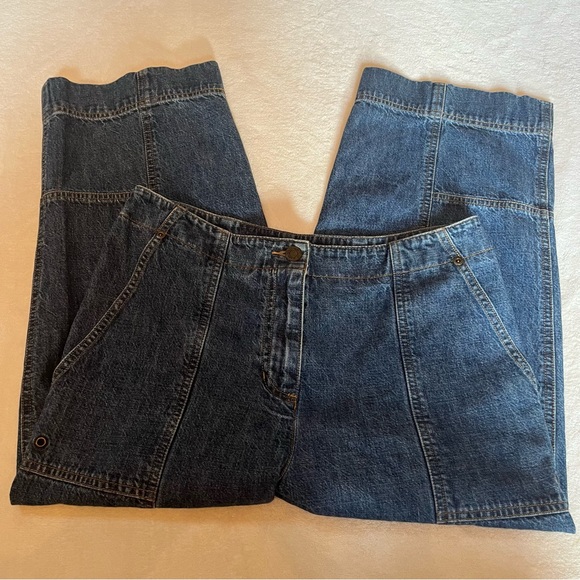 Jones New York Jeans Patchwork Stitching Capri Jeans Size 6 - Picture 6 of 7
